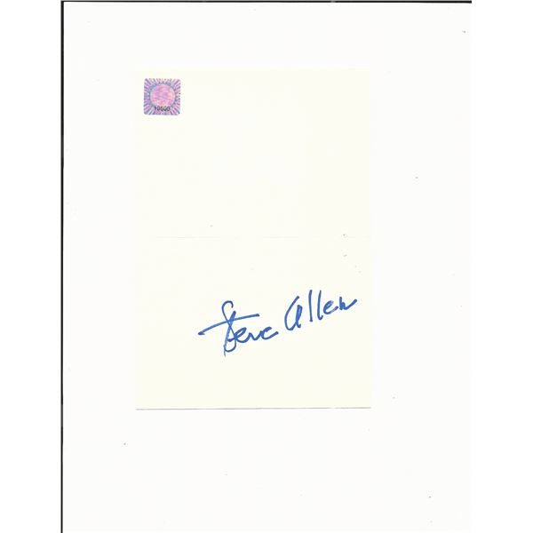 Steve Allen signed hand drawn greeting card