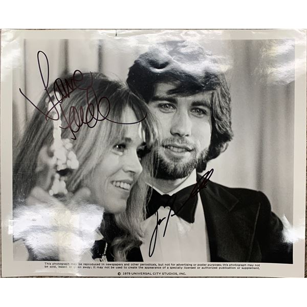 John Travolta and Jane Fonda signed photo