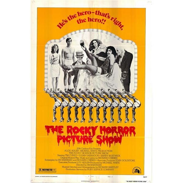 The Rocky Horror Picture Show original 1975 vintage one sheet poster