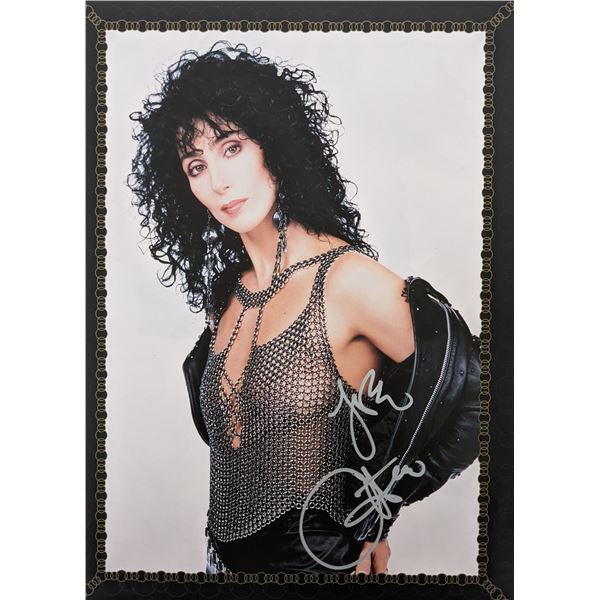 Cher signed magazine page