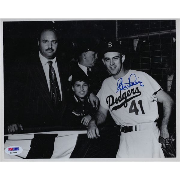 Clem Labine signed photo. PSA