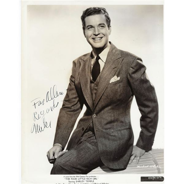 Poor Little Rich Girl Michael Whalen signed movie photo