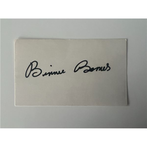 Binnie Barnes original signature