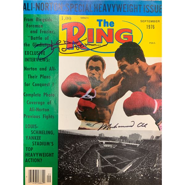 Muhammad Ali and Ken Norton signed Ring Magazine