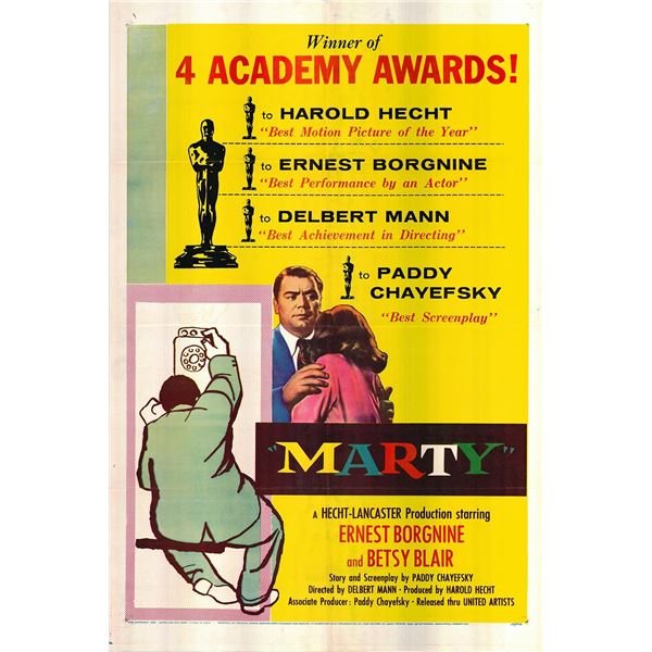 Marty original 1955 vintage one sheet poster