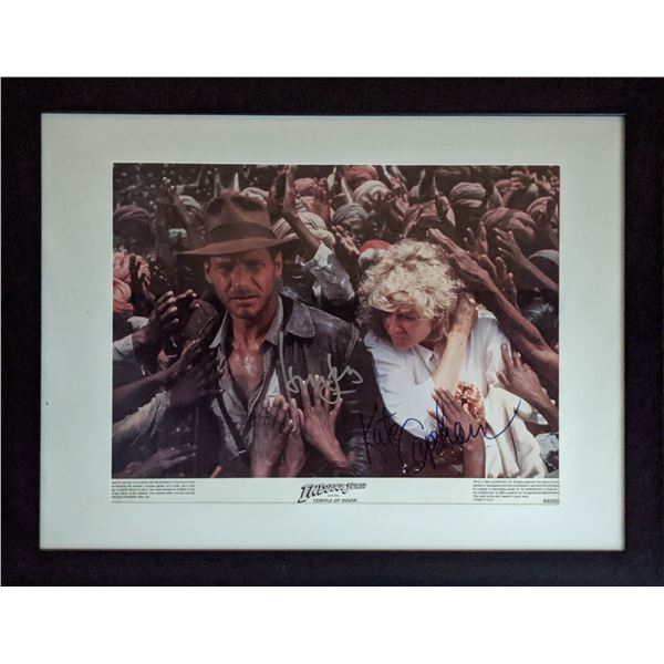 Indiana Jones and the Temple of Doom Harrison Ford and Kate Capshaw signed lobby card - 1984