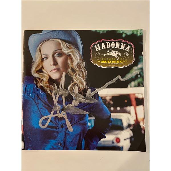 Madonna Music signed CD album insert