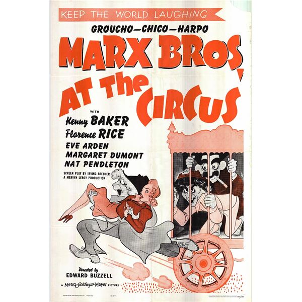 Marx Bros at the Circus original 1962R vintage one sheet poster