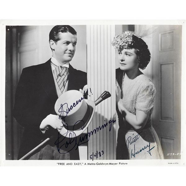 Free and Easy Robert Cummings and Ruth Hussey signed movie photo