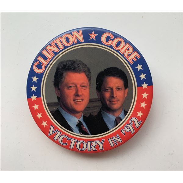 Bill Clinton Presidential campaign button- 1992