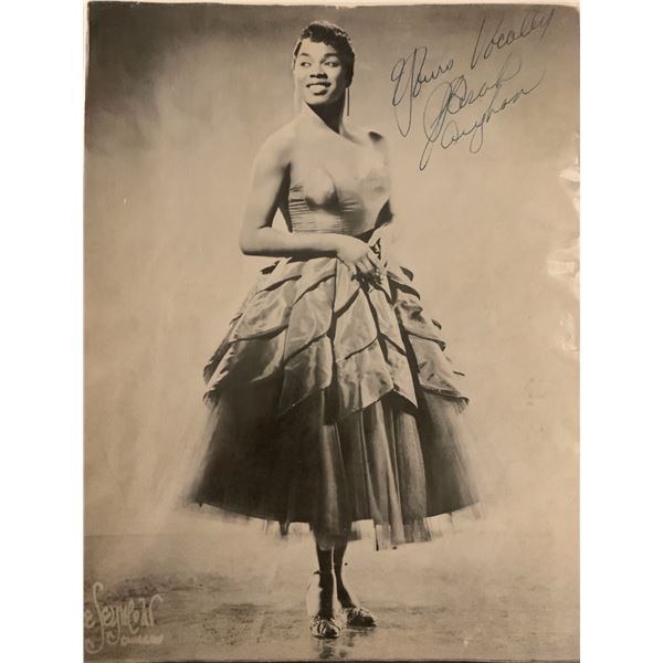 Sarah Vaughan signed photo