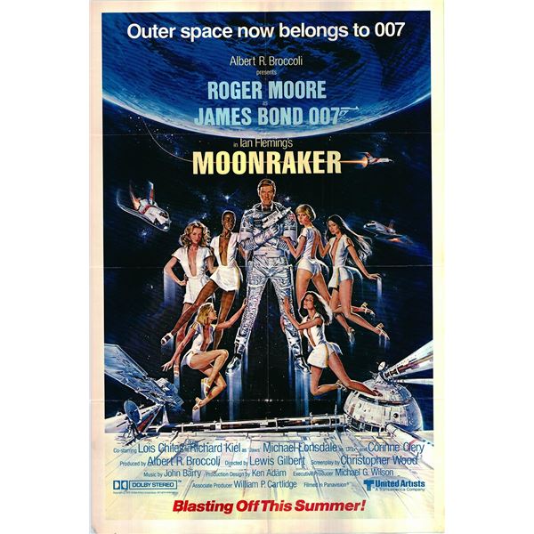 Moonraker original 1979 vintage advance one sheet poster