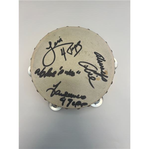 The Four Tops signed tambourine