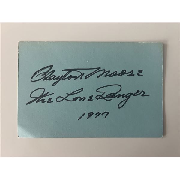 Clayton Moore original signature