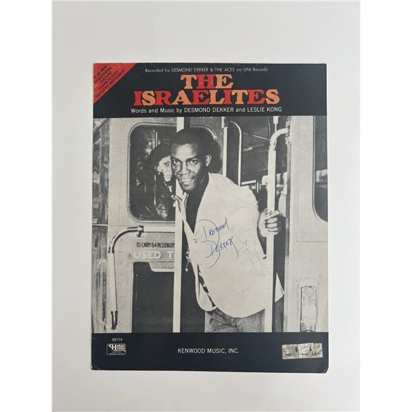 The Israelites Desmond Dekker signed sheet music