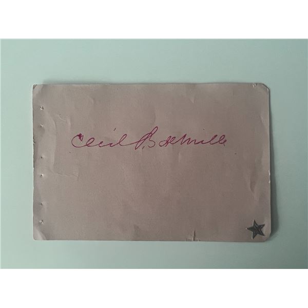 Cecil B. DeMille original signature