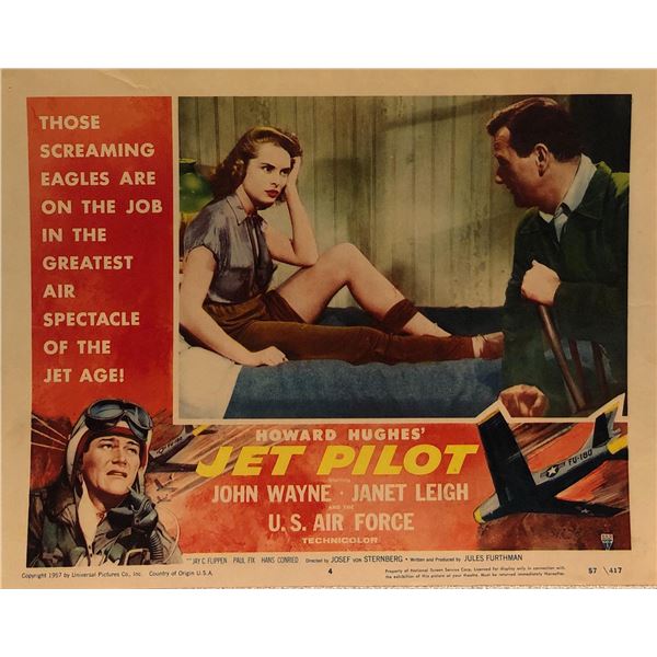 John Wayne Jet Pilot original 1957 vintage lobby card