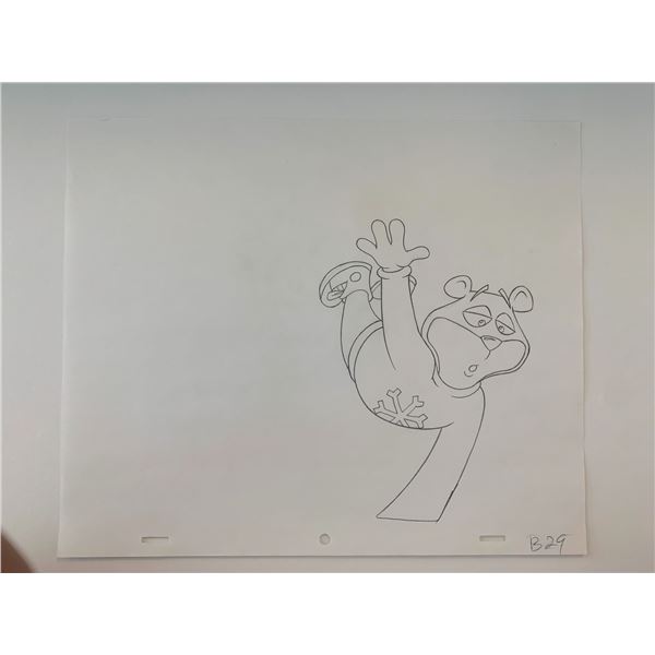 Super Sugar Crisp cereal bear original ad sketch designed by Robert "Bob" Irwin
