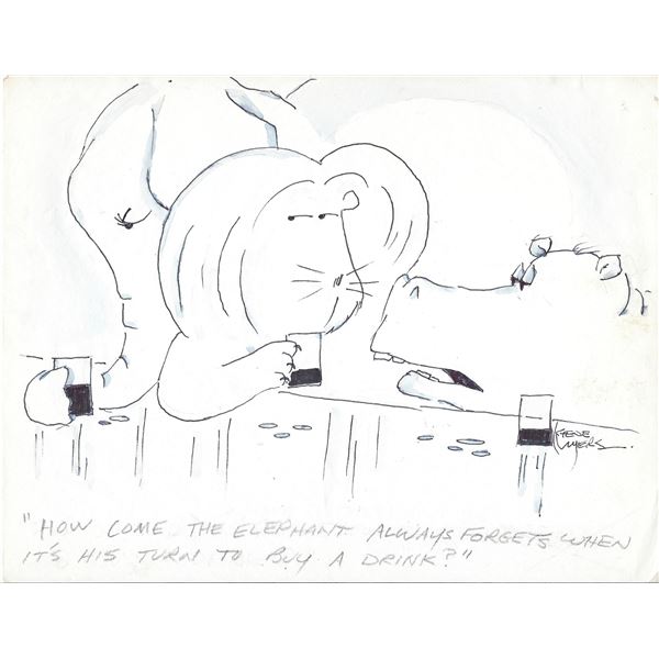 Eugene M. Myers hand drawn and signed sketch