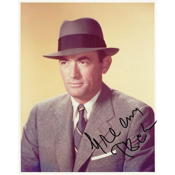 Gregory Peck signed movie photo