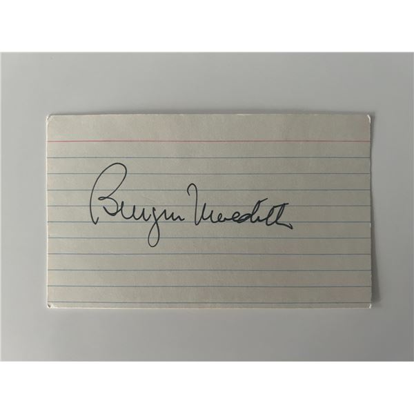 Burgess Meredith original signature