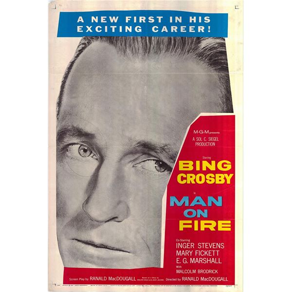 Man on Fire original 1957 vintage one sheet poster