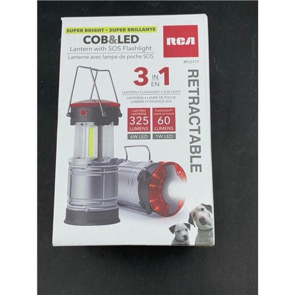 RCA Retractable Lantern with SOS Flashlight 3 in 1