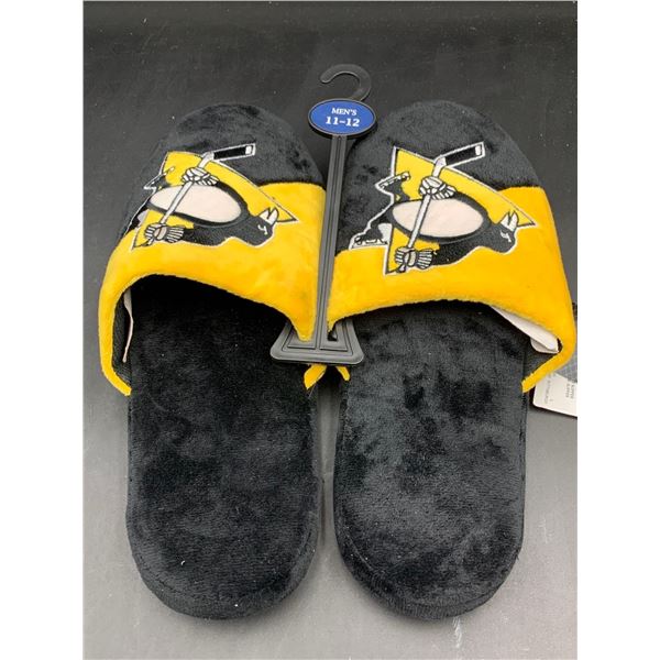 Men's Pittsburgh Penguin Slippers (Size 11-12)