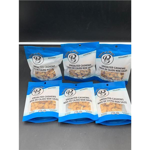 Break-a-Way Unsalted Cashews (6 x 90g)