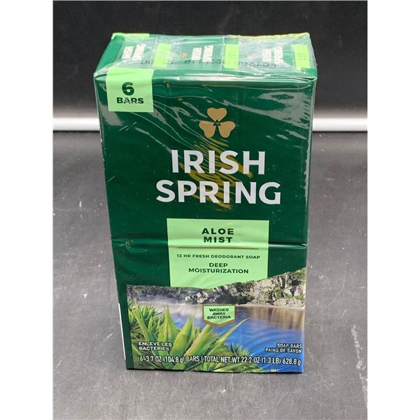Irish Spring Aloe Mist Bar Soap (6 x 104.8g)