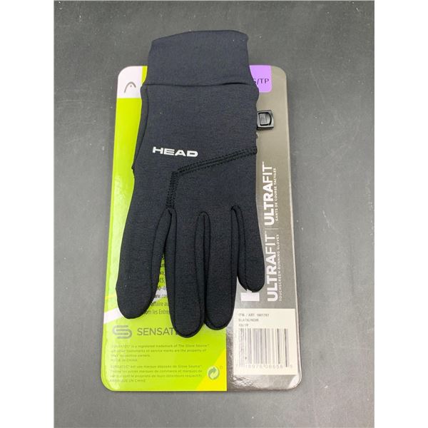 Head Black Ultra Fit Touchscreen Running Gloves (xs)