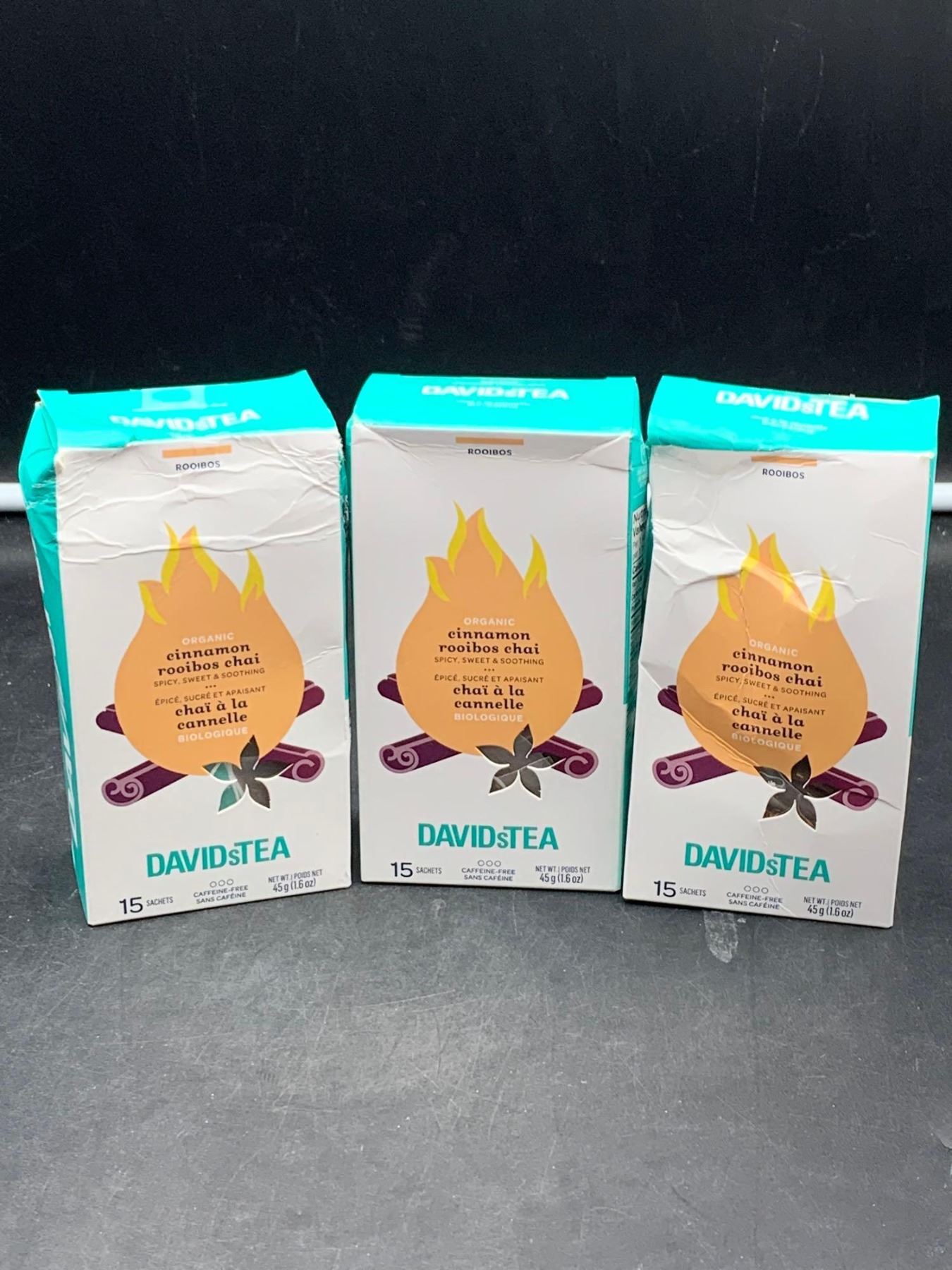 Davids Tea Organic Cinnamon Rooibos Chai (3 x 15 sachets)