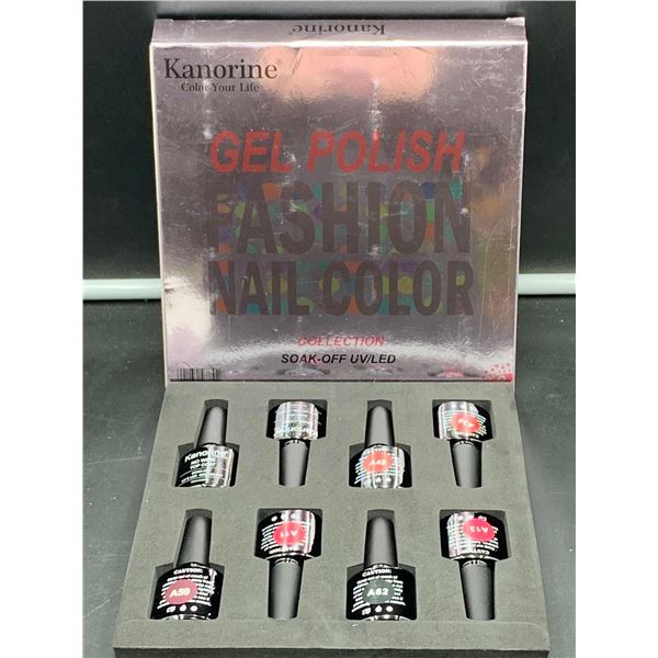 Kanorine Gel Polish Fashion Nail Color Soak-Off UV/LED (8pcs)