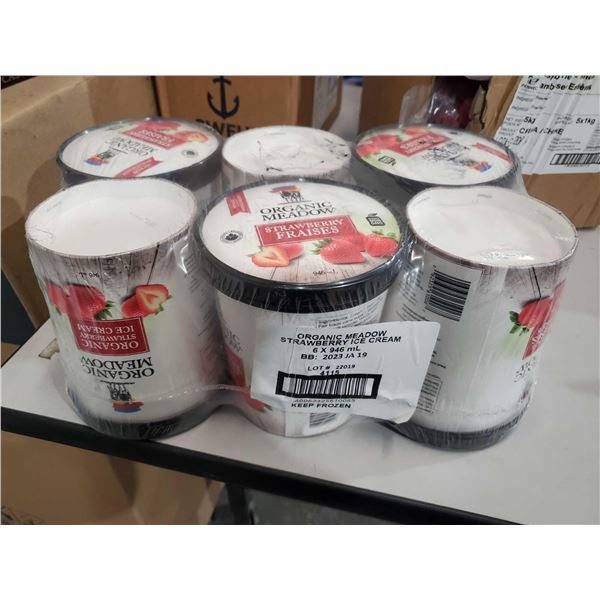 Organic Meadow Strawberry Ice Cream 6x946ml
