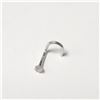 Image 1 : 14K White Gold Cubic Zirconia Nose Pin, Suggested Retail Value $120