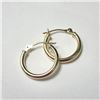 Image 2 : 14K Yellow Gold 0.67G Hoop Earrings, Suggested Retail Value $250