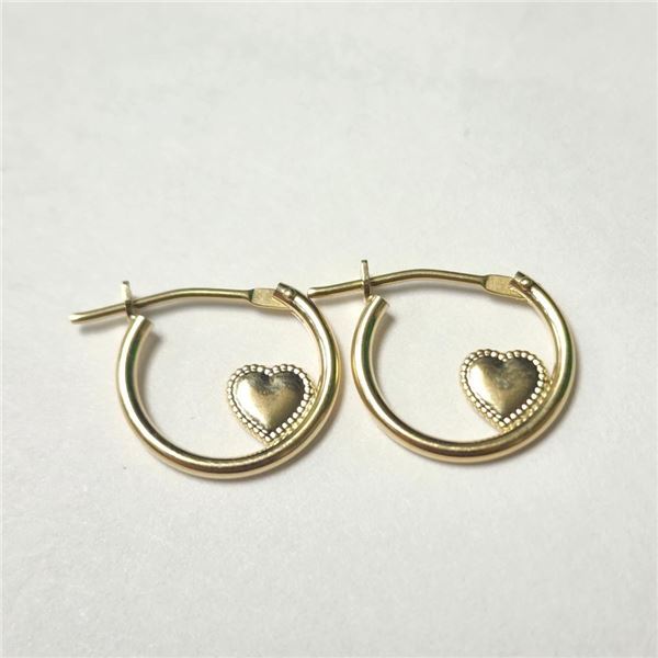 14K Yellow Gold 0.4G Mini Hoop Earrings, Suggested Retail Value $150