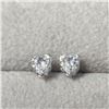 Image 1 : 14K White Gold Cz Screwback Earrings, Suggested Retail Value $300