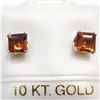 Image 1 : 10K White Gold Genuine Citrine Earrings (~Size 0) (~length 0 inches), Suggested Retail Value $120