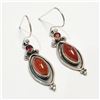 Image 2 : Silver Agate Earrings (~Size 0) (~length 0 inches) (~weight 3.9g), Suggested Retail Value $60