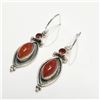 Image 3 : Silver Agate Earrings (~Size 0) (~length 0 inches) (~weight 3.9g), Suggested Retail Value $60