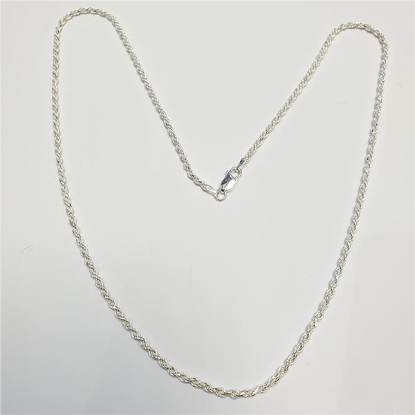 Silver Necklace (~Size 0) (~weight 6.5g), Suggested Retail Value $100