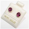 Image 3 : 14K Yellow Gold Garnet(1.1ct) Earrings (~Size 0) (~length 0 inches), Suggested Retail Value $180