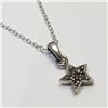 Image 3 : Silver Marcasite With St Silver Chain Necklace (~Size 0) (~length 0 inches), Suggested Retail Value 
