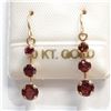 Image 1 : 10K Yellow Gold Garnet(1.13ct) Earrings (~Size 0) (~length 0 inches), Made in Canada, Suggested Reta