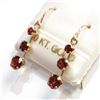 Image 3 : 10K Yellow Gold Garnet(1.13ct) Earrings (~Size 0) (~length 0 inches), Made in Canada, Suggested Reta