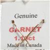 Image 4 : 10K Yellow Gold Garnet(1.13ct) Earrings (~Size 0) (~length 0 inches), Made in Canada, Suggested Reta