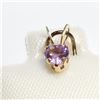 Image 1 : 14K Yellow Gold Genuine Amethyst Pendant (~Size 0) (~length 0 inches) (~weight 0.12g), Made in Canad