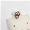 Image 3 : 14K Yellow Gold Genuine Amethyst Pendant (~Size 0) (~length 0 inches) (~weight 0.12g), Made in Canad