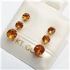 Image 3 : 10K Yellow Gold Genuine Citrine Earrings (~Size 0) (~length 0 inches), Made in Canada, Appraised Ret
